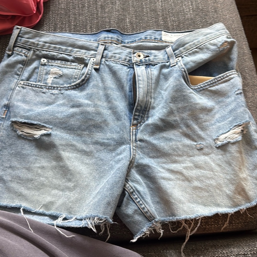 EUC barely worn rag and bone low rise jean shorts